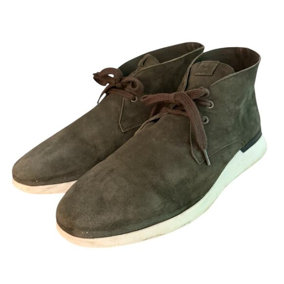 Wolf and Shepherd Men's Hybrid Crossover Chukka Italian Olives Suede Boots 11.5M - Picture 1 of 9